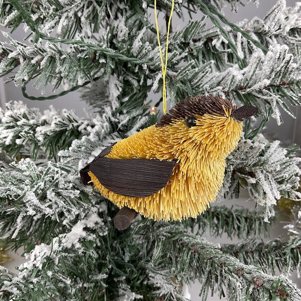 Christmas Tree Ornament-Yellow And Brown Bird -The Bridge Collection